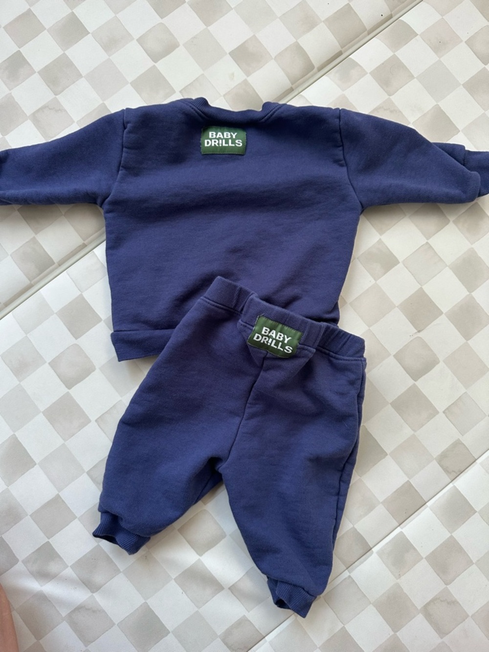 Daily Drills- BABY DRILLS Navy Sweatshirt & Jogger Set